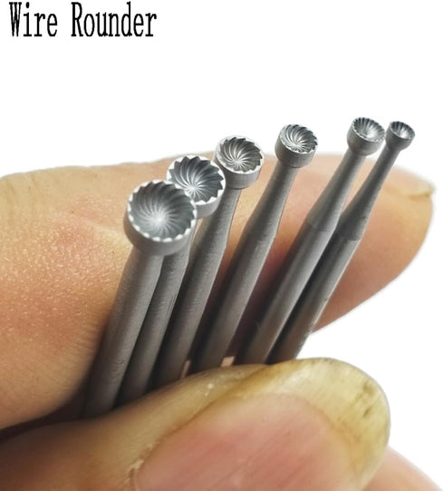 Luo ke 1.8mm - 4mm Round Cup Burr, 3/32'' Shank Cup Burs for Rotary Tools (Pack of 6)