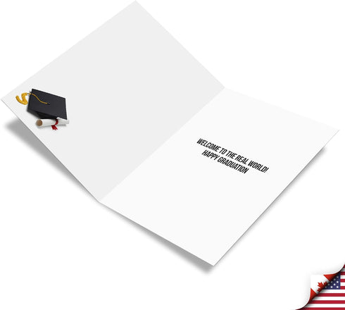 NobleWorks Big Hilarious Graduation Card, 8.5 x 11 Inch, Funny Grad Notecard for College, High School Students