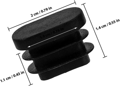 30pcs Zerodeko Oval Plastic Chair Leg Plugs and Table Leg Protectors Black Furniture Covers Tube End Caps for Floor