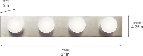 624NI 24-Inch, Kichler Linear Bath Brushed Nickel