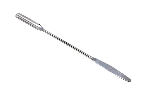 Scientific Labwares Stainless Steel Double Ended Micro Lab Spatula Sampler, Semi Circle Scoop Spoon & Tapered Arrow End (9")