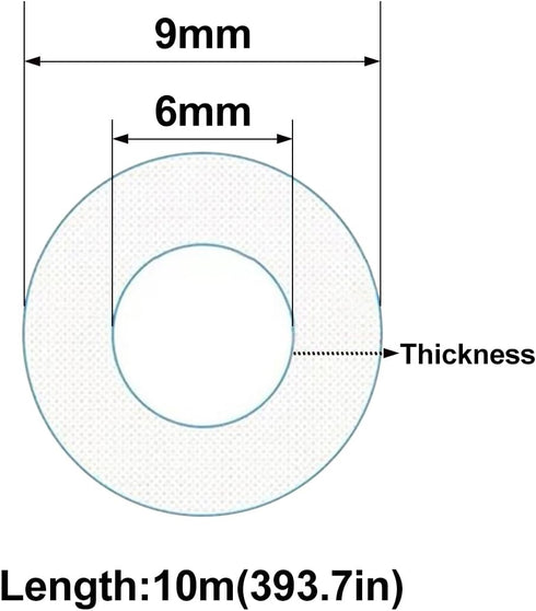 ECYC Ltd 32.8 6mm 9mm Feet Transparent Flexible Silicone Tubing, Soft Food Grade Silicone Tubes High Temperature Pure
