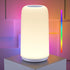 Touch Bedside Table Lamp, 3 Way Dimmable Small Lamp with RGB Mode for Bedroom, LED Lamp with Warm White Lights.