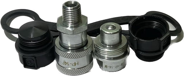 1/4" High Pressure Hydraulic Coupler/Coupling, 10k PSI with Dust Cap