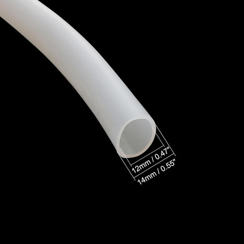 uxcell Silicone Tube 12mm ID X 14mm OD 3.3' Flexible Silicone Rubber Tubing for Water Air Hose Pipe