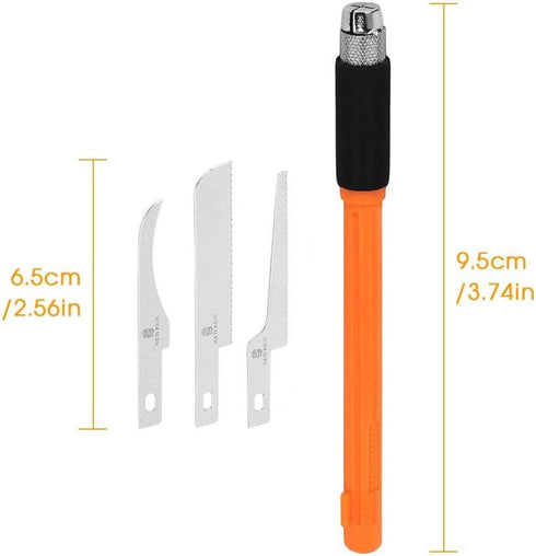 Mini Hand Saw, Model Tool Hobby Hand Saw Kit Razor Set with 3 Pcs DIY Craft Blade by Dilwe