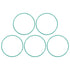 uxcell Fluorine Rubber O-Rings, Pack of 5 FKM Seal Gasket for Machinery Plumbing, 73mm OD 69.2mm ID 1.9mm Width, Green