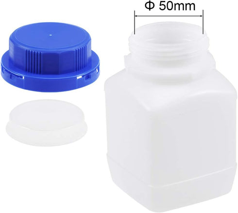 uxcell 2pcs Plastic Lab Chemical Reagent Bottle 450ml/15.2oz Wide Mouth Translucent Liquid Storage Container