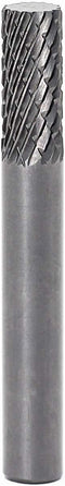YUFU Solid Carbide Burr SA-1, Cylindrical Shape Double Cut Rotary Burrs File, 1/4 Inch Cutter Dia X 5/8 Inch Cutter