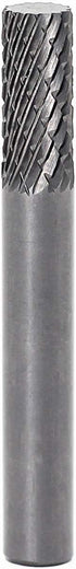 YUFU Solid Carbide Burr SA-1, Cylindrical Shape Double Cut Rotary Burrs File, 1/4 Inch Cutter Dia X 5/8 Inch Cutter
