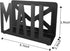 Desktop Letter Holder, Two-Sided Black Metal Cutout Mail Sorter, Envelope Holder for Home Office School