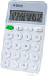 M&G Desk Calculator, 12 Digit with Large LCD Display, Automatic Sleep, Portable Cute for School Home Business (White)