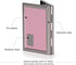EASTNIGHTS Metal Wallet RFID Credit Card Holder - Stainless Steel and PU Leather Case (Pink)