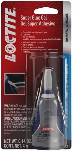 LOCTITE 636095 QuickTite Instant Adhesive Super Glue Gel, Clog-Free, Heavy-Duty, 4 Gram Bottle