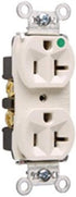 Legrand Pass & Seymour 8300HLA 20 Amp Hospital Grade Duplex Receptacle Outlet, Light Almond, Back and Side Wire