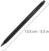 Unibene Slim Metallic Retractable Ballpoint Pens, 6 Pack, Matte Black, Medium Point (1 mm) for Office Students