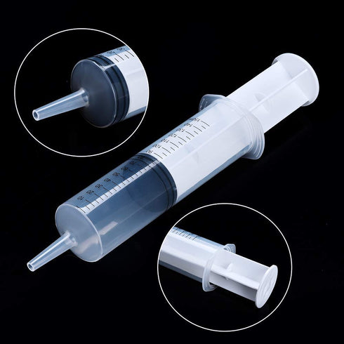 12 Pack 150ml Syringes, Large Plastic Garden Syringe for Scientific Labs, Watering, Refilling