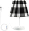 Lotupokon Black White Buffalo Plaid Table Lamp for Bedroom 3 Way Dimmable Bedside