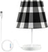 Lotupokon Black White Buffalo Plaid Table Lamp for Bedroom 3 Way Dimmable Bedside