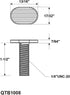 POWERTEC 1/4"-20 T Track Bolts, 20 Pack, 1-1/2 Inch Long T Slot Bolts for Woodworking Jigs and Fixtures (QTB1008)