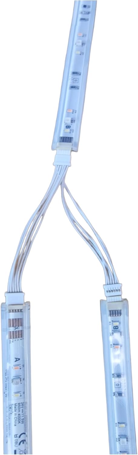 Y-Splitter Extension Cable for Philips Hue Lightstrip V4, LED Strip Lighting, 2 Pieces, White