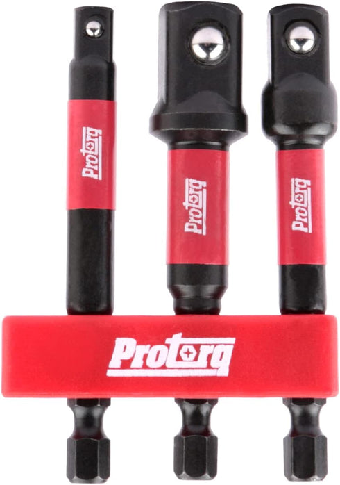 Impact Socket Adapter, 3 Pieces 1/4", 3/8", 1/2", 3 Inch