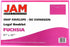 JAM PAPER Plastic Envelopes with Snap Closure, Legal Booklet 9 3/4 x 14 1/2, Fuchsia Pink, 3/Pack