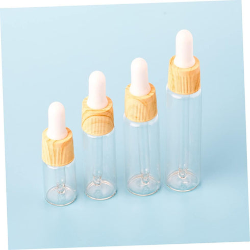 4Pcs Mini Glass Dropper Bottles for Essential Oils, Travel Dispensing Bottles