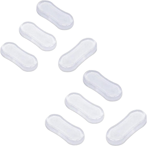 Cauaoa 8Pcs Transparent Toilet Seat Bumper Set, Silicone Strong Adhesive Toilet Seats Lid