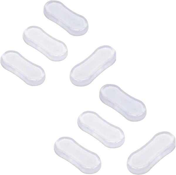 Cauaoa 8Pcs Transparent Toilet Seat Bumper Set, Silicone Strong Adhesive Toilet Seats Lid