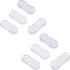 Cauaoa 8Pcs Transparent Toilet Seat Bumper Set, Silicone Strong Adhesive Toilet Seats Lid