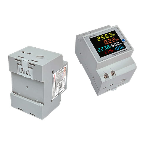 Digital Single Phase Energy Meter Tester, Electricity Usage Monitor AC 110V 40V~300V 100A Ampermeter Power Voltmeter