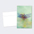 Tree-Free Greetings Vibrant Dragonfly All Occasion Cards, 12 Recycled 4x6 Notecards & White Envelopes