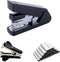 M&G Effortless Desktop Stapler, 50 Sheet Capacity, One Finger Stapling, Includes 1000 Staples and Staple Remover (Black)