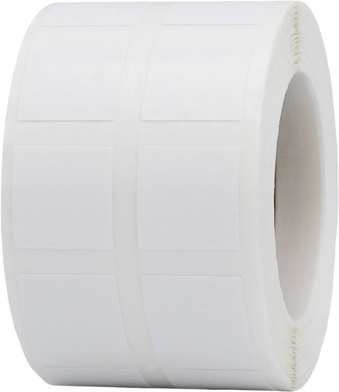 White 1/2" Inch Square Adhesive Labels - 1,000 Color Coding Dot Stickers for Inventory Management