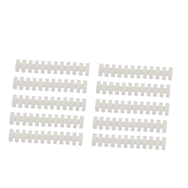 ABOOFAN 12 Position Terminal Block 20pcs 10a High-Toughness Plastic Brass Firmware Screw
