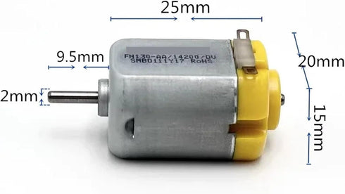GJWBAKS 1pc 130 FN130-AA/14200 3V-6V 13000RPM 20mm*15mm Mini Motor High Speed Micro Electric Motor DIY RC Toy Car Boat