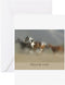 CafePress Pinto And Chestnut Yearling Horses THANK YOU NOTE Greeting Card (20-pack), Note