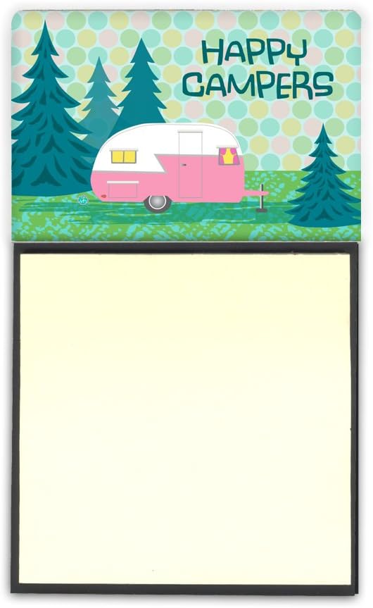 Caroline's Treasures Happy Campers Glamping Trailer Sticky Note Holder, Multicolor (VHA3004SN) by Caroline's Treasures