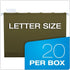 Pendaflex Ready-Tab Reinforced Hanging File Folders, Legal Size, 25/BX
