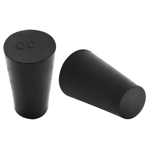 20 Pack Solid Rubber Stoppers - Size #00-15mm x 10mm Tapered Laboratory Test Tube Stopper Plug