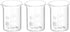 PATIKIL 3Pcs 25ml Low Form Glass Beaker, 3.3 Borosilicate Glass Graduated Measuring Cups with Spout for Kitchen Lab