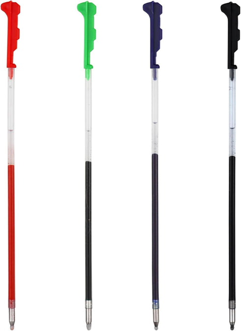 DunBong Ballpoint Pen Refills, 0.5 mm Ink Pen Replace Refills, 10-Pack in Black, Blue, Red, Green