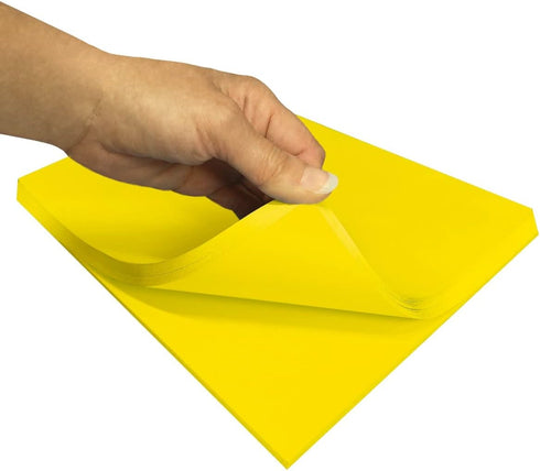 8.5" 11", 20lbs, 100 Colored Bond Paper Bundle x Pages, Yellow