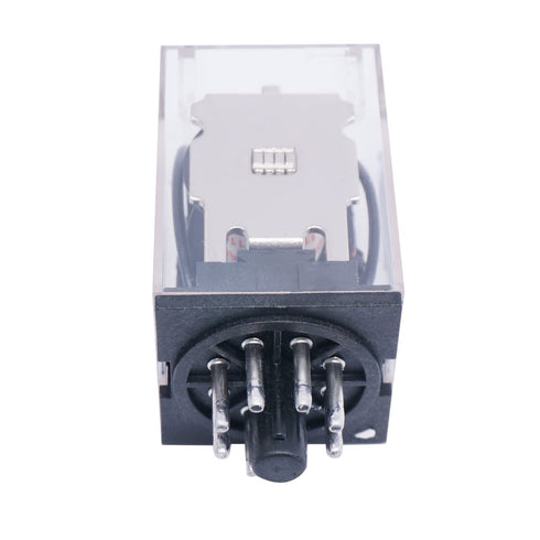 TWTADE/JTX-2C MK2P-I DPDT Power Relay with Plug-in Terminal Socket Base, DC 12V Coil, 8 Pin