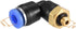 uxcell Push to Connect Tube Fitting Male Elbow 6mm Tube OD x M5 Thread Pneumatic Air Push Fit Lock Fitting Blue by uxcell