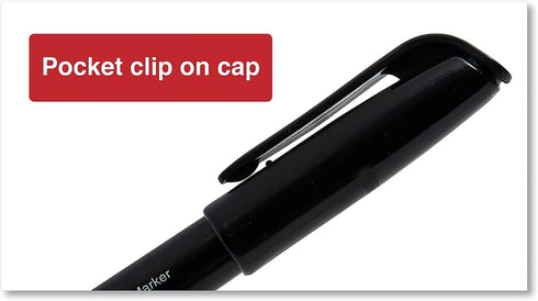 Universal UNV07074 Fine Bullet Tip Pen-Style Permanent Marker, Black, 60/Pack