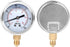 Heayzoki Oil Filled Pressure Gauge, 1/4 BSP Lower Mount, Stainless Steel Liquid Filled, -1-10 bar, Dual Scale