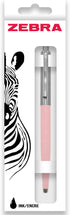 Zebra Pen 901 Retractable Ballpoint Pen, Pack of 3, Medium Point 1.0mm Nib, Black Ink, Deep Pink & Pastel Colors