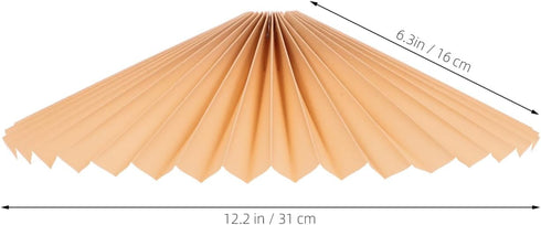 Retro Pleated Table Lamp Shade - Khaki Fabric Lampshade for Bedside, Floor & Desk Lamps - Elegant Accordion Style Light